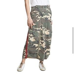 Da-Nang military combat skirt pure silk Free People size S camo